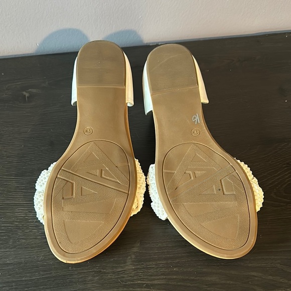 White Braided Sandals - Picture 2 of 4